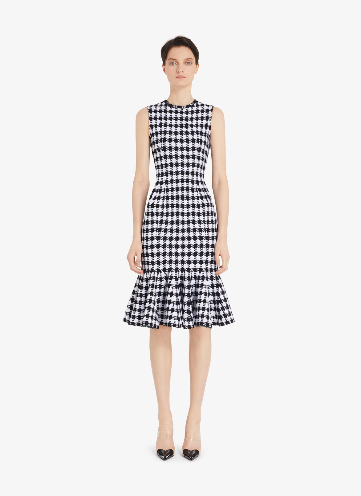 Check Bleistiftkleid ALAÏA SCHWARZ/WEIß CHECK BLEISTIFTKLEID